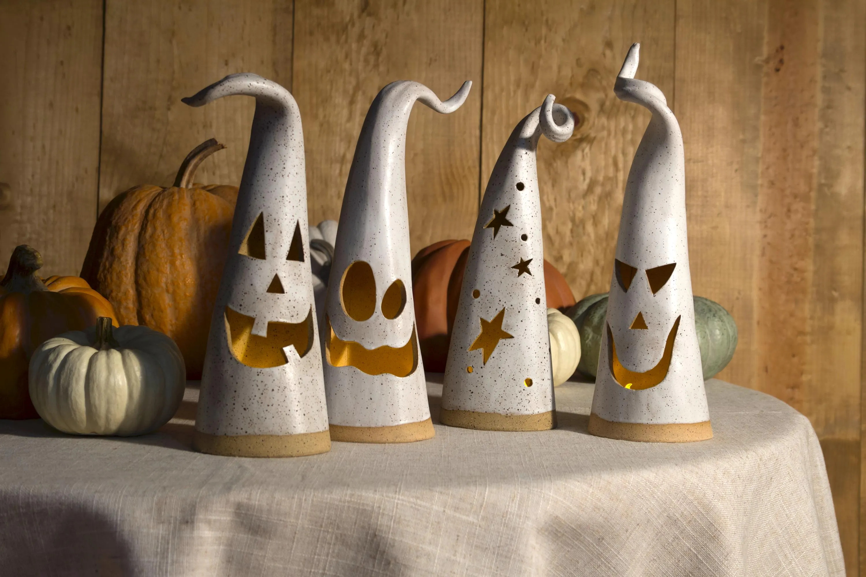 THE ORIGINAL Halloween ghost luminaria | jack o lantern | handmade | ceramic | Halloween decor | 2026 fall collection | luminary | Etsy (Global)