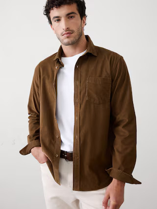 Slim-Fit Fine Wale Corduroy Shirt | Banana Republic Factory