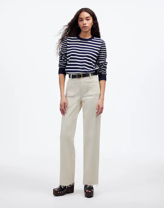 The Emmett Wide-Leg Full Length Jean: Patch Pocket Edition | Madewell | Madewell