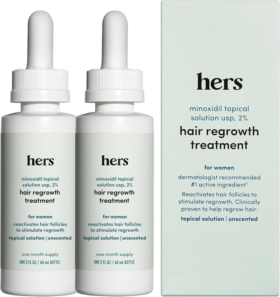 hers Hair Regrowth Treatment for Women with 2% Topical Minoxidil Solution for Hair Loss and Thinn... | Amazon (US)