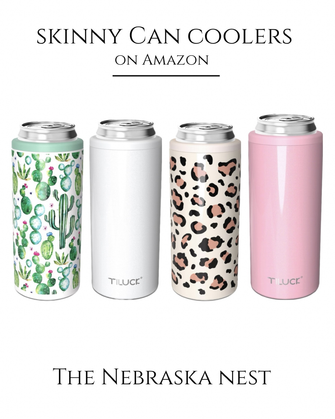 $12 Skinny Can Coolers from Amazon! I love these colors and patterns! ☀️💕 Perfect for drinks this summer. 

#Koozie #SkinnyCanCooler

#LTKGiftGuide #LTKhome