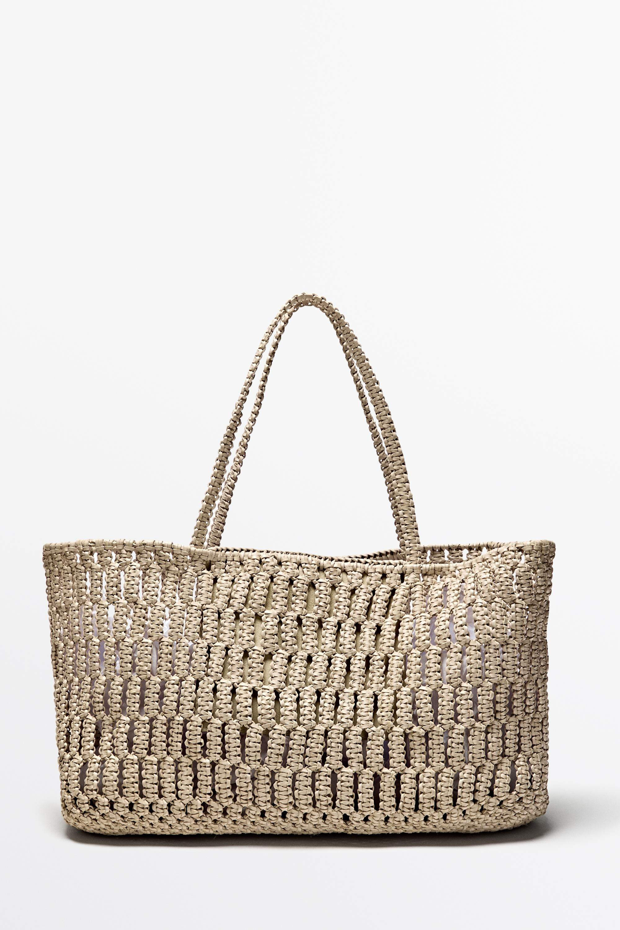 Braided nappa leather shopper bag | Massimo Dutti US