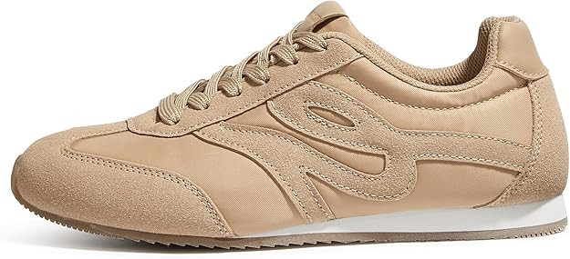 LUCKY STEP Women's Fashion Sneakers Thin Sole Lightweight Retro Athletic Sneakers Casual Lace Up ... | Amazon (US)