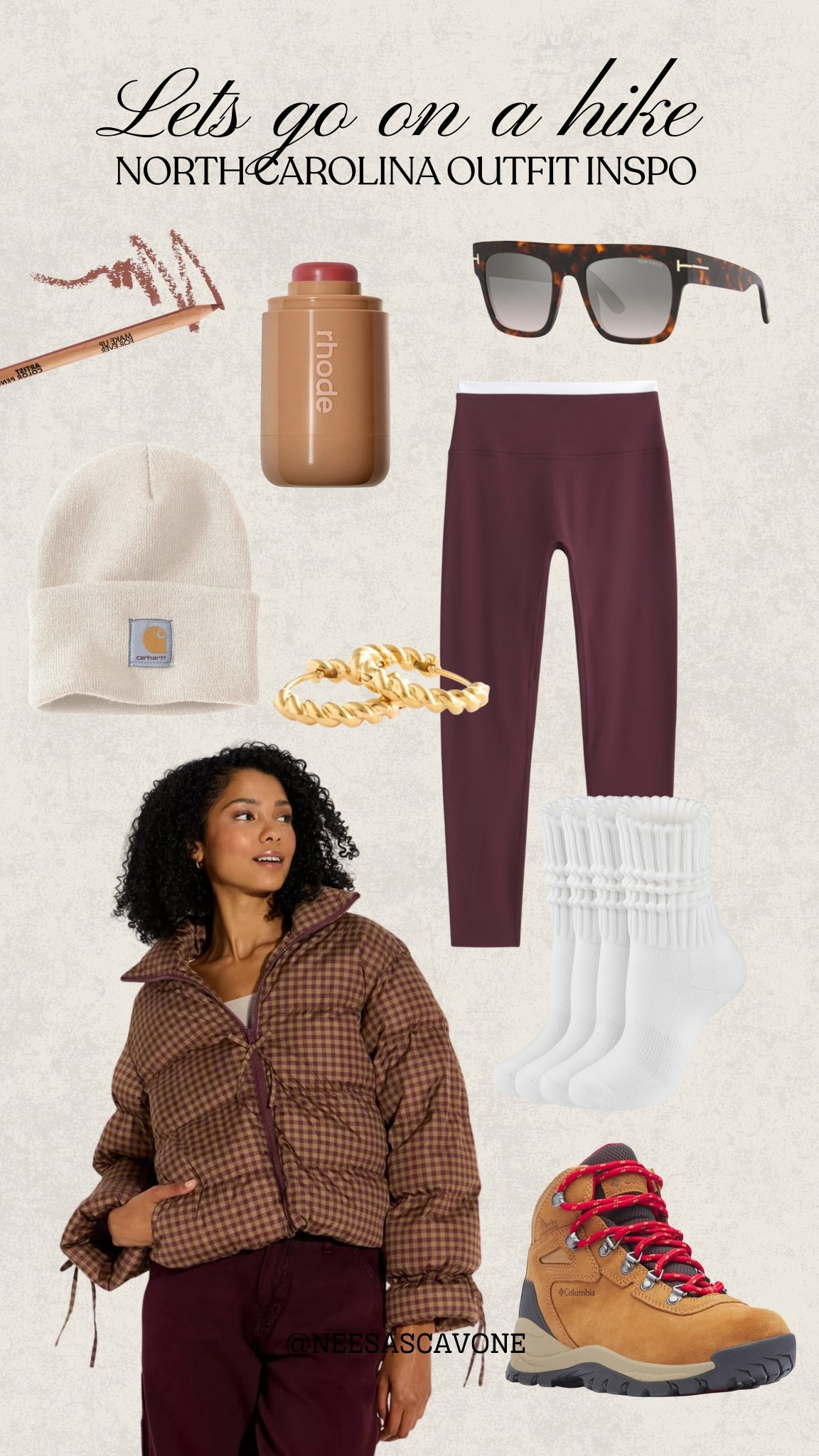 North Carolina hike outfit inspo 🍂 Layered up, comfy, and cute — perfect for chilly trails and cozy cabin days. Obsessed with these maroon leggings and hiking boots combo for the mountain vibes 🏔️✨
#LetsGoOnAHike #OutfitInspo #FallStyle #NorthCarolinaTrip #LTKFallFashion #LTKtravel #LTKhike #LTKoutfitinspo #LTKfallstyle #LTKunder100 #hikingoutfit #northcarolinatrip #fallfashion2025 #hikingstyle #mountainoutfit #cozyfalloutfits #LTKfinds #LTKstyletip #LTKseasonalstyle #outfitinspiration #traveloutfitideas #LTKfashion #falladventures #neutraloutfit #outfitideasforfall #ltkunder50 #targetfinds #targetstyle #abercrombiestyle #abercrombie

#LTKTravel #LTKStyleTip #LTKSeasonal