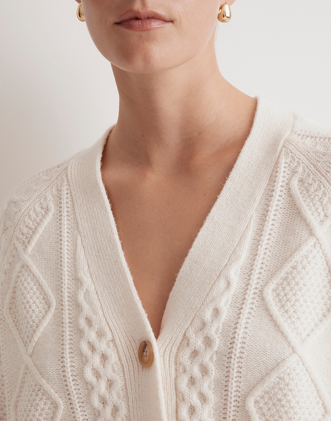 Cable-Knit Cropped Cardigan | Madewell