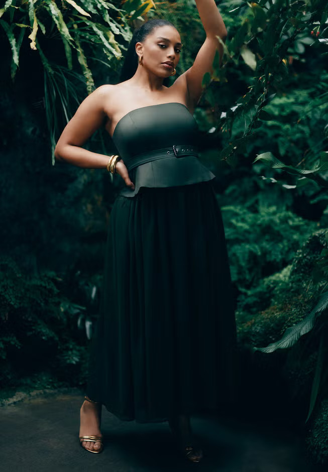 Strapless Flowy Maxi Dress | Eloquii