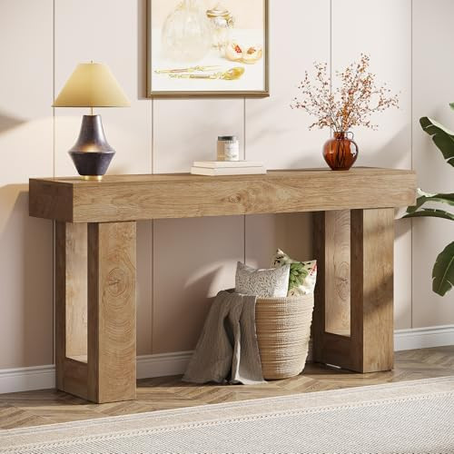 Tribesigns 63-Inch Long Console Table, Wooden Rectangular Sofa Table Behind The Couch, Farmhouse ... | Amazon (US)