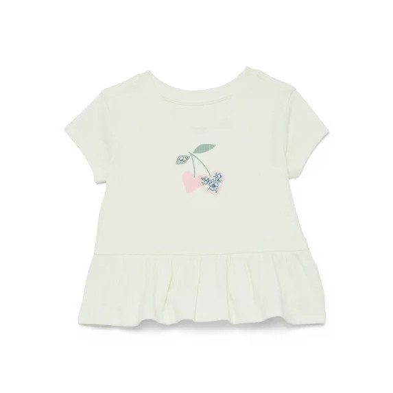 Wonder Nation Baby Girl Peplum Tee, Sizes 0-24 Months | Walmart (US)