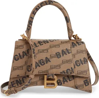 Balenciaga Hourglass License BB Monogram Leather Top Handle Bag | Nordstrom | Nordstrom
