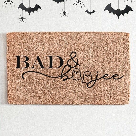 Bad & Boujee Funny Halloween Doormat, Boojee Bougie Door Mat, Halloween Welcome Mat, Fall Decorat... | Etsy (US)