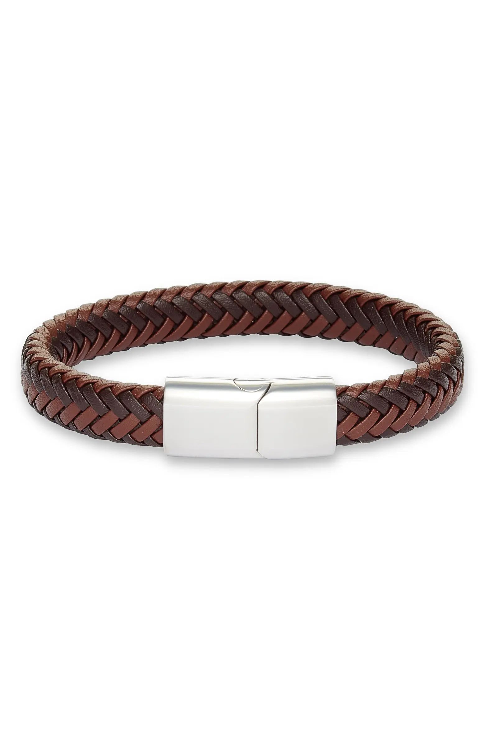 Men's Woven Leather Bracelet | Nordstrom