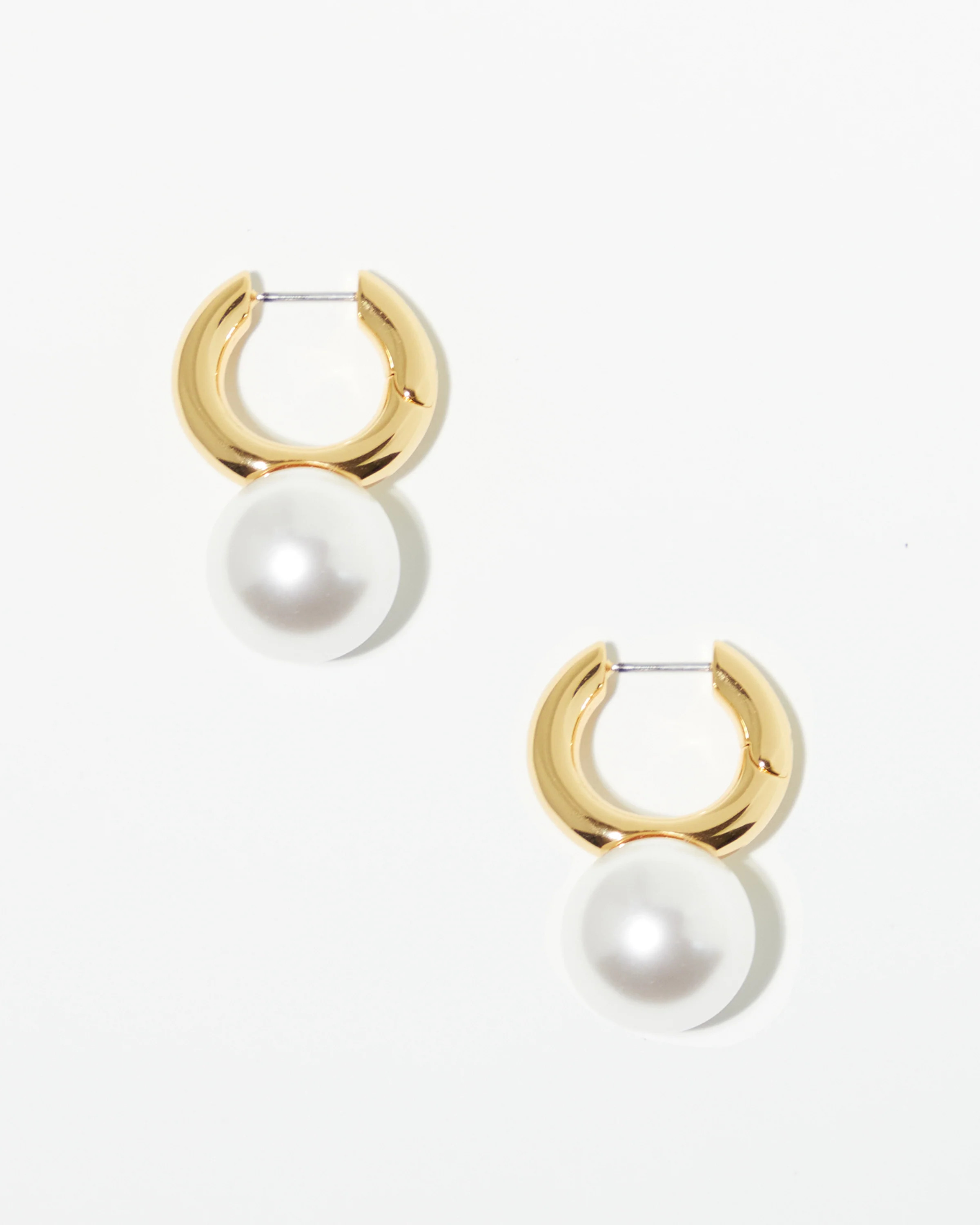 Golden Pearl Hoops | Few Moda
