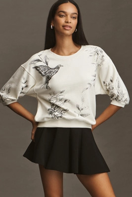 The Niki Bubble Sweatshirt by Pilcro | Anthropologie (US)