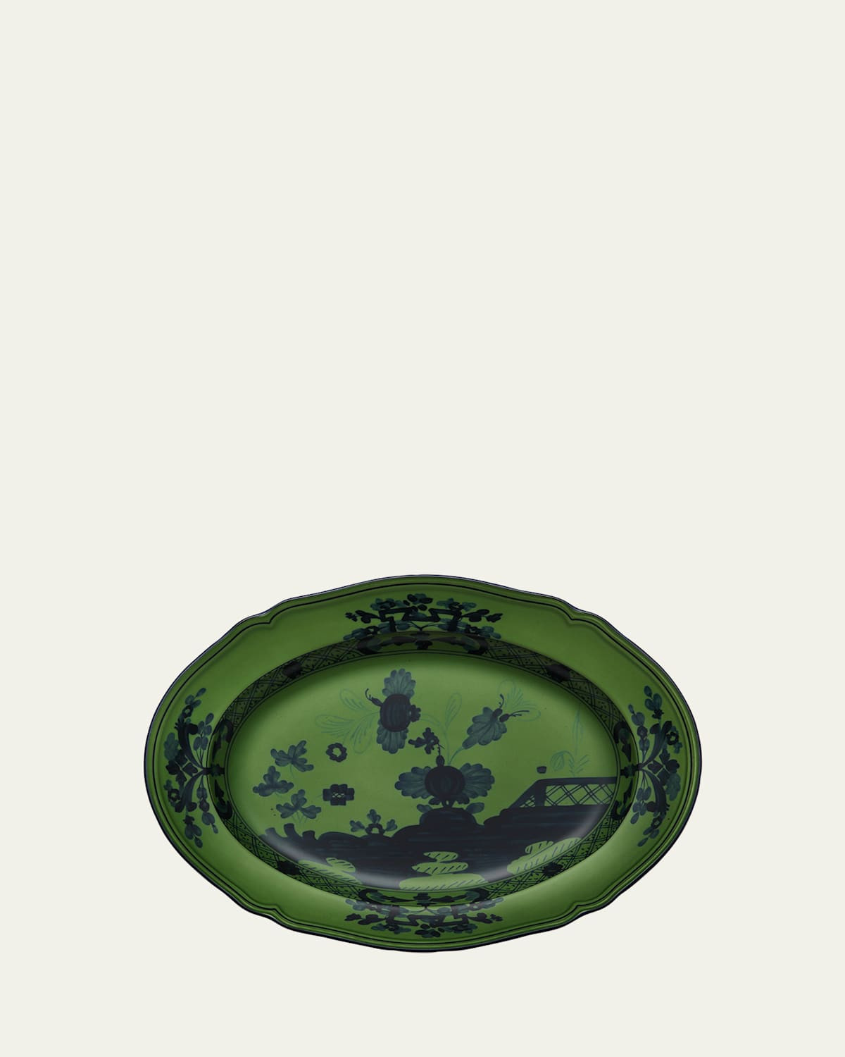Oriente Italiano Oval Platter, Malachite | Bergdorf Goodman