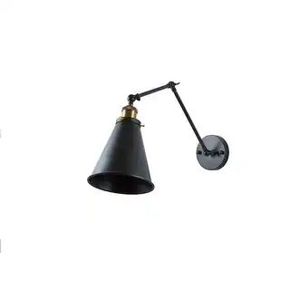 Metal Black Industrial Swing Arm Wall Sconce | Bed Bath & Beyond