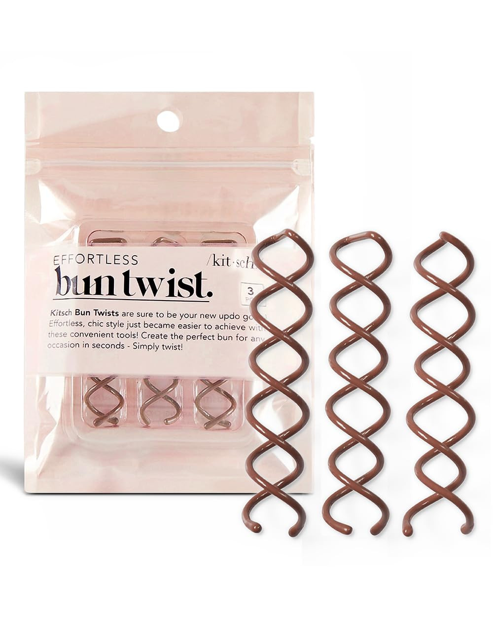 Kitsch Spiral Bobby Pins for Girls and Women - Hair Bun Maker | Rounded Tips, Chip-Resistant Bun ... | Amazon (US)