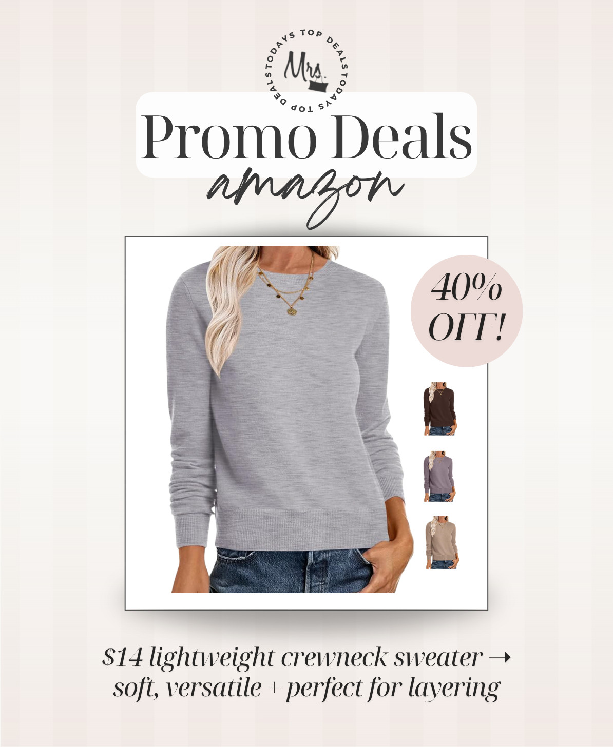 $14 lightweight crewneck sweater ➝ soft, versatile + perfect for layering 

 #LTKgrwm #LTKSeasonal #LTKSaleAlert