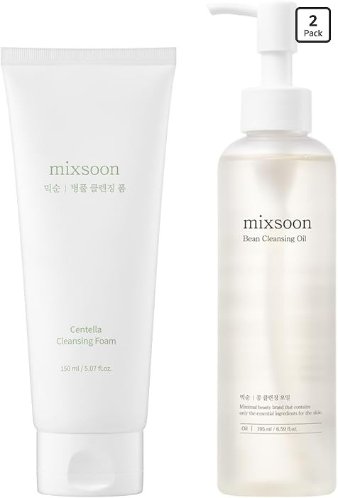 mixsoon Double Cleansing Set 2-Step Face Wash Routine Centella Cleansing Foam 5.07 fl oz/ 150ml &... | Amazon (US)