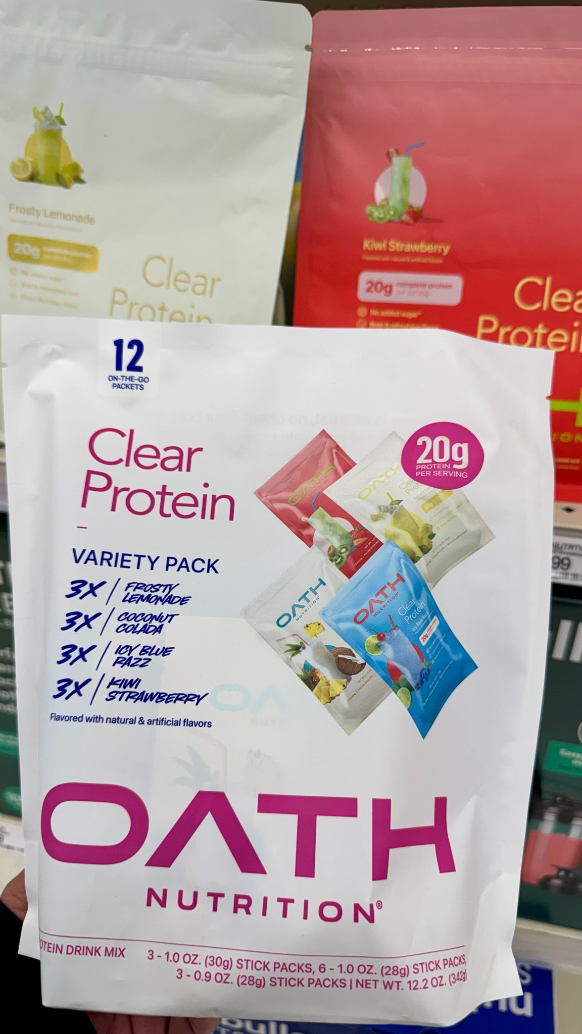 HIGH PROTEIN SNACKS GLP-1 FRIENDLY @Target 

I’ve been obsessed with this clear whey protein by Oath. It’s got 20 grams of protein, only 100 calories per serving, and is the perfect refreshing beverage! My favorite flavors are the watermelon Fresca and mango pineapple!

@Target  carries a variety pack so you can try their different flavors. This is a great way to see which one you like the best without having to buy a bag of just one flavor! 

Protein snacks, liquid protein, clear protein, oath protein, wellness journey essentials, glp1, smiles and pearls

#LTKOver40 #LTKfitnessgoals #LTKActive