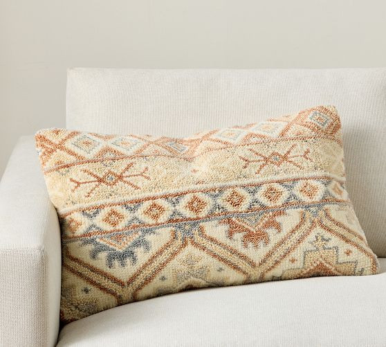 Birch Handknotted Lumbar Pillow | Pottery Barn (US)
