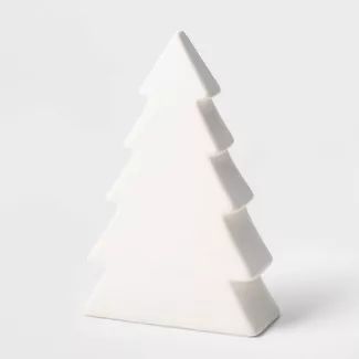 8in Ceramic 6 Branch Christmas Tree Figurine White - Wondershop™ | Target
