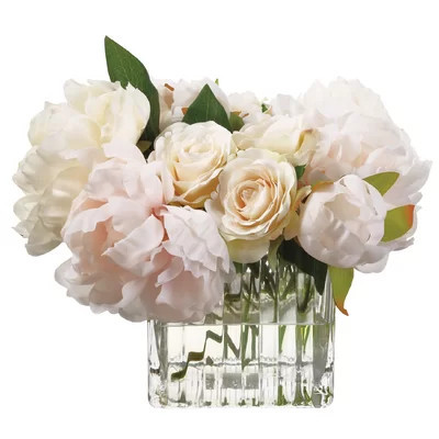 Silk Mixed Floral Arrangement in Vase | Wayfair North America
