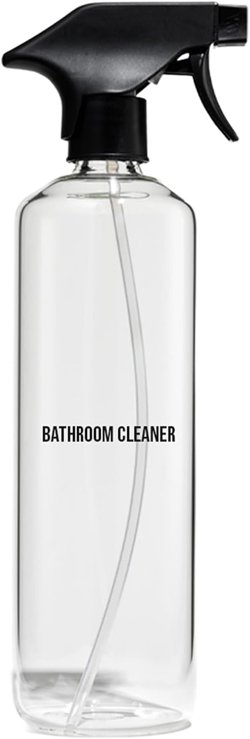 Public Goods Empty Glass Spray Bottle for Bathroom Cleaner | Refillable Spray Bottle for Cleaning | Made with Clear Borosilicate Glass for Toilets, Tile, Showers, Sinks | BPA Free | 24 Oz | Amazon (US)