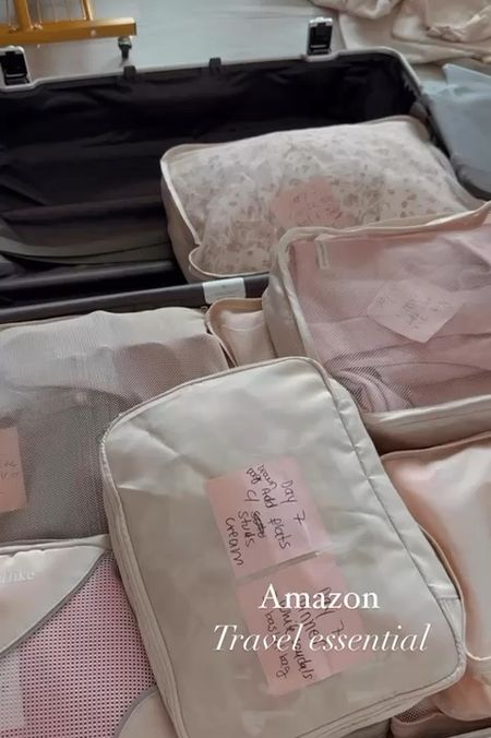 All my favorite travel essentials from Amazon
These packing cubes are perfect for when you want to organize your outfits for each day and event
Cosmetic bag, brush holder
Travel bags
This travelpro bag is one of my favorites, they roll perfectly and are very spacious🙌🏼

#LTKitbag #LTKtravel #LTKVideo
