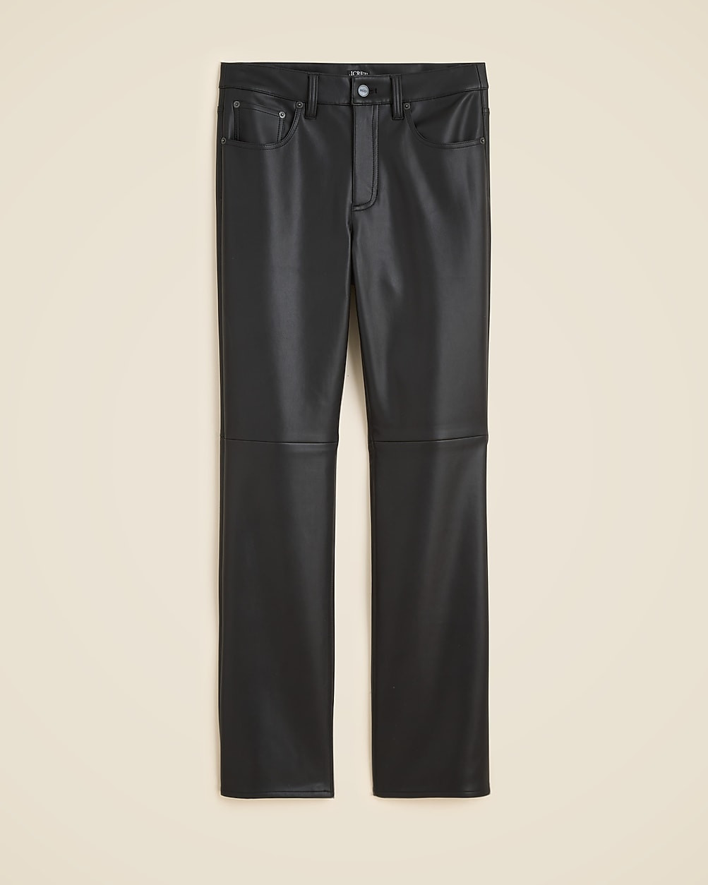 Nipped straight pant in faux leather | J. Crew US