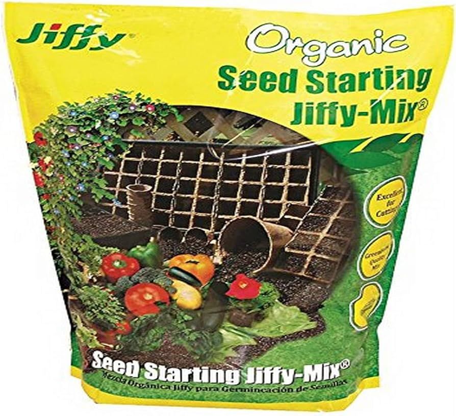 Jiffy Natural & Organic Seed Starting Soil Mix, 16 QT | Amazon (US)