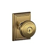 Amazon.com: SCHLAGE F51A AND 609 ADD Andover Knob with Addison Trim Keyed Entry Lock, Antique Bra... | Amazon (US)