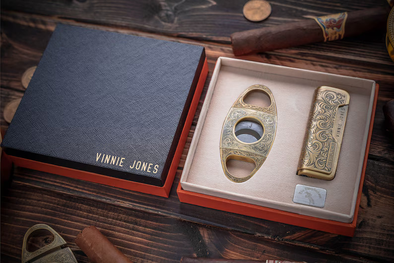 Cigar Cutter and Lighter Set, Gift for Men, Groomsmen Gifts, Special Gift, Cigar Lovers Gift, Tor... | Etsy (US)