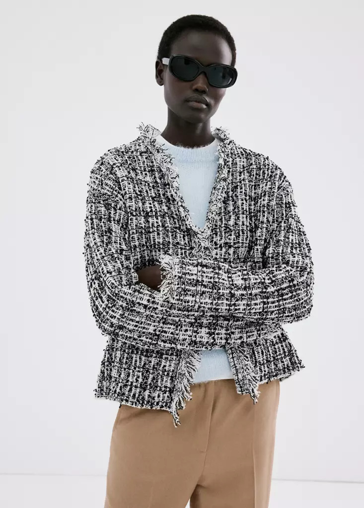 Oversized tweed jacket | Mango (US/MX/AU)