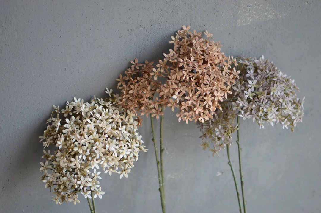 Plastic Small Flowers, Artificial Wildflowers, Fall Autumn Fill Flowers, Brown Beige Wildflowers,... | Etsy (US)