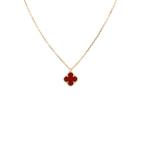 Van Cleef & Arpels, Pre-Loved Sweet Alhambra Pendant Necklace 18K Rose Gold and Carnelian, Rose Gold | Amazon (US)