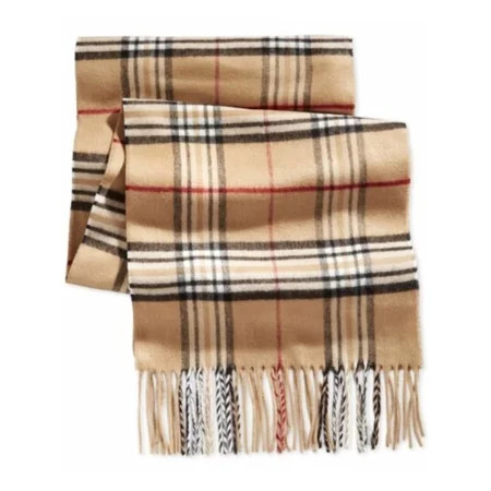 Cashmink Beige Acrylic Plaid Winter Scarf | Walmart (US)