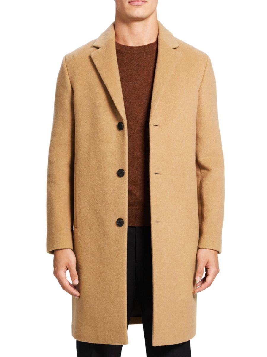 Theory Suffolk Single-Breasted Overcoat | Saks Fifth Avenue