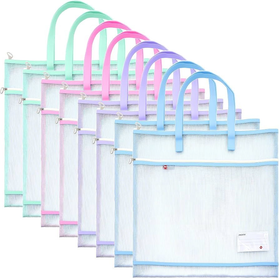 8 Pcs Sew Project Bags 16 x 16 Inch Quilting Craft Organizer Storage Bags Jumbo Needlepoint Proje... | Amazon (US)