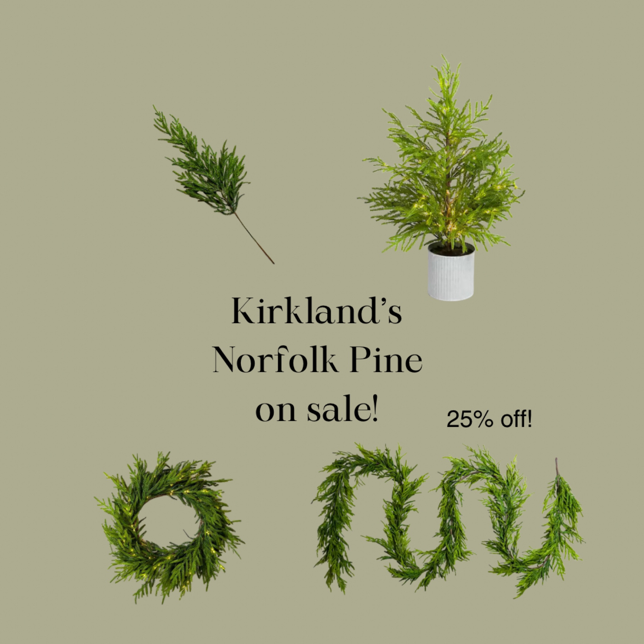 Now is the time to buy garland! It may seem early, but it sells out quick! Kirkland’s is having an early Black Friday sale on Christmas decorations. Get it while it’s there! 🎄

#christmas 
#christmasdecor

#LTKHoliday #LTKSeasonal #LTKHolidaySale