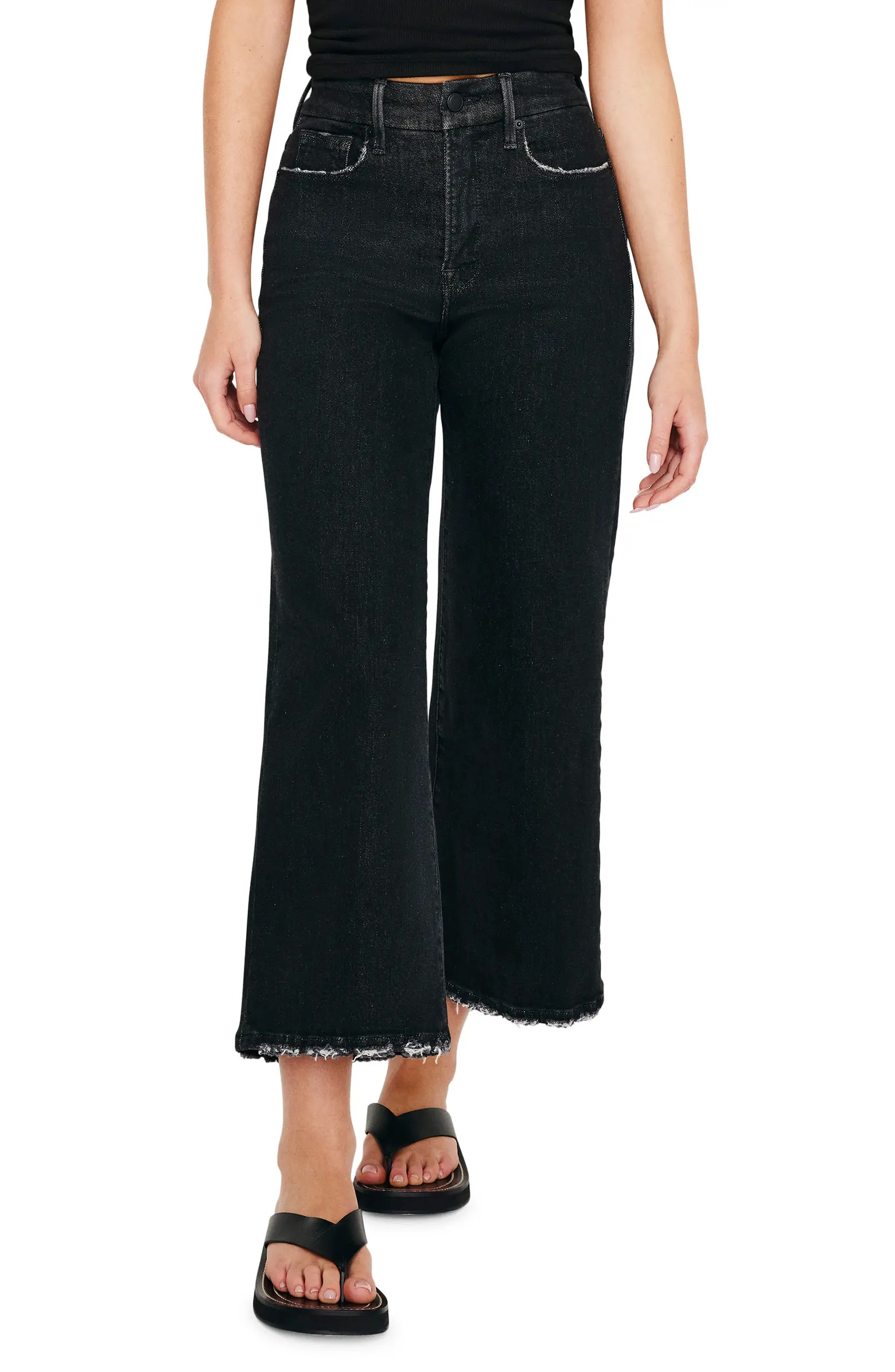 Good Waist High Waist Crop Palazzo Jeans | Nordstrom
