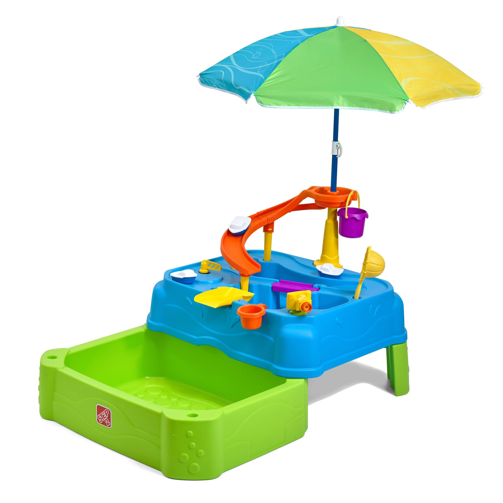 Step2 Waterpark Wonders Two Tier Water Table, Kids Water Activity Sensory Playset with Umbrella, ... | Amazon (US)