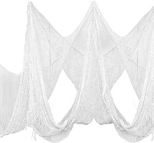 Yobbai 6 Pack Halloween White Creepy Cloth 30X72 Inch Spooky Fabric Cloth for Haunted House Creep... | Amazon (US)
