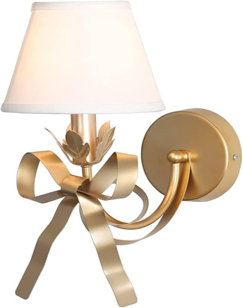 Wall Lamp Sconce Wall Sconce Bow Princess Wall Light French Style Girls Room Wall Mounted Lamp, E... | Amazon (US)