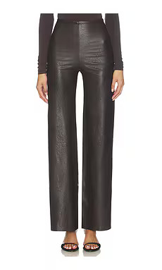 Commando Faux Leather Wide Leg Pant in Espresso from Revolve.com | Revolve Clothing (Global)