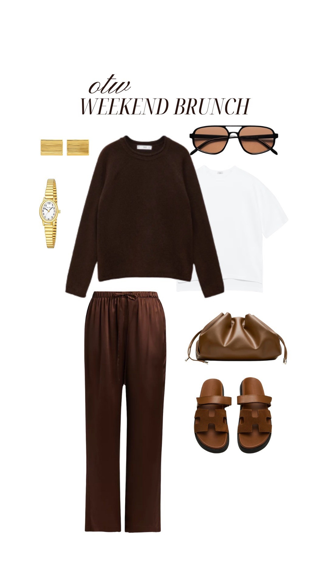 On the way: Weekend Brunch 

weekend l outfit inspo l brown l monochrome outfit 