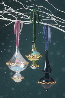 Ruffled Glass Bauble Ornament | Anthropologie (US)