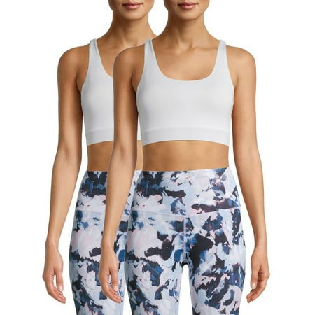 Avia Sports Bra for Women, Strappy Style, Medium Support, S-3XL, 2-Pack | Walmart (US)