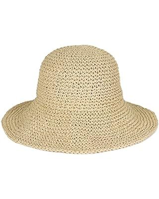 Womens Straw Hat Wide Brim Crotchet Straw Bucket Sun Hat Packable Floppy Beach Hats for Women Sum... | Amazon (US)