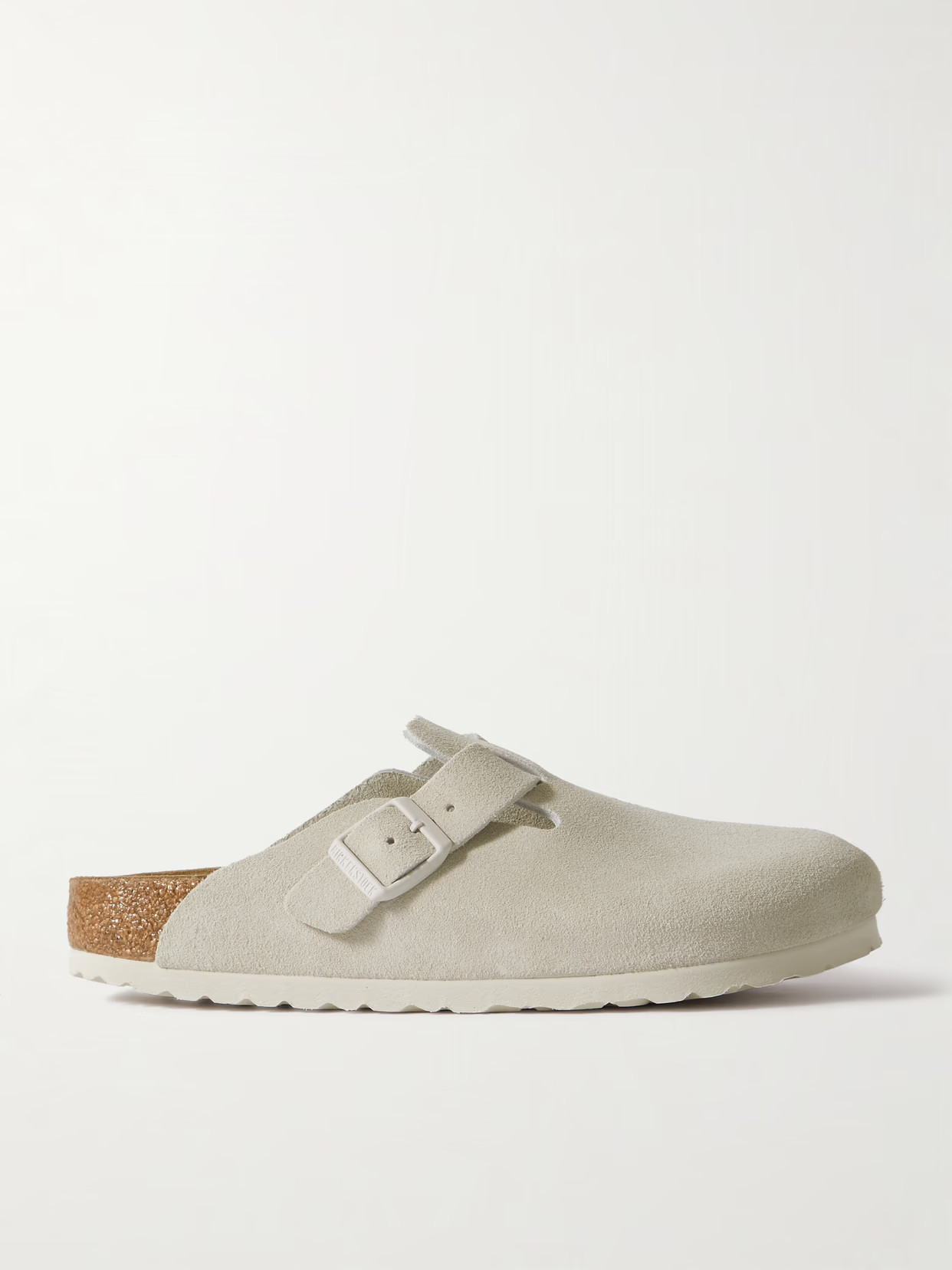 Birkenstock - Boston Suede Clogs - White - IT35 | NET-A-PORTER APAC
