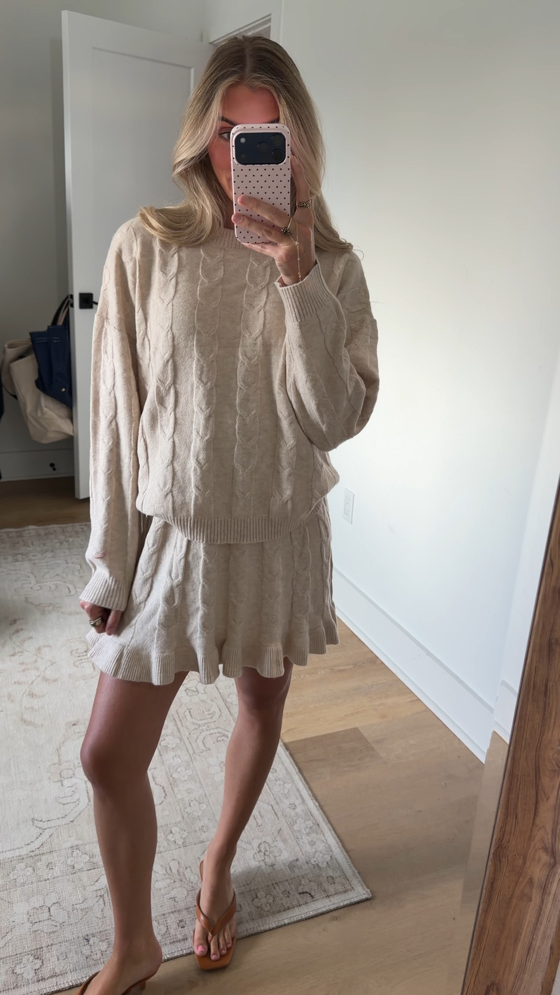 Amazon size small Tankaneo Womens 2 Piece Sweater Skirts Set Chunky Cable Knit Ruffle Skirt
High Neck, Long Sleeve, Lounge Set, Vacation Outfits, Trendy